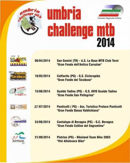 Ciclismo: Umbria Challenge Mtb 2014, Granfondo Bassa Valdichiana - Ponticelli Città della Pieve
